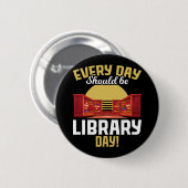 Badge Rond 5 Cm Lecteur d'Humour de la bibliothèque de lecture de  (Devant & derrière)
