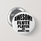 Badge Rond 5 Cm Lecteur Flute génial (Devant & derrière)
