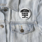 Badge Rond 5 Cm Lecteur Flute génial (En situation)