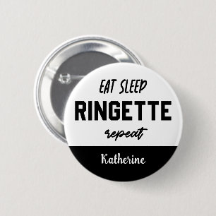 Badge Rond 5 Cm Lecteur Ringette Répéter la sonnette de veille per