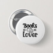 Badge Rond 5 Cm Lecture Art Books Lover (Devant & derrière)