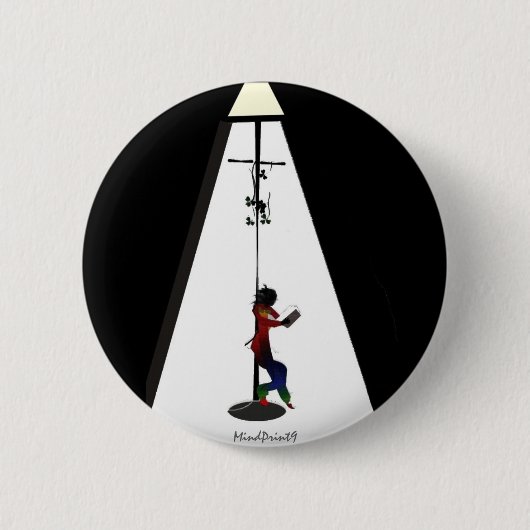 Badge Rond 5 Cm Lecture de Sreetlight (Devant)