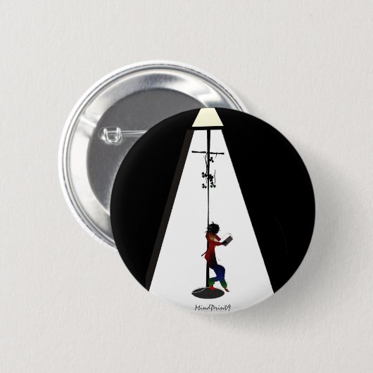 Badge Rond 5 Cm Lecture de Sreetlight (Devant & derrière)