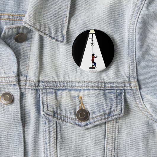 Badge Rond 5 Cm Lecture de Sreetlight (En situation)