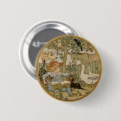 Badge Rond 5 Cm Lecture des animaux (Devant & derrière)