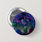 Badge Rond 5 Cm Lecture d'hiver (Devant & derrière)