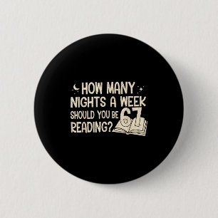 Badge Rond 5 Cm Lecture drôle 67 Six Sept Mème Livre Englieacher L