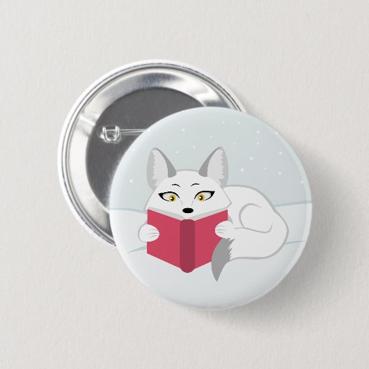 Badge Rond 5 Cm Lecture Fox (Devant & derrière)