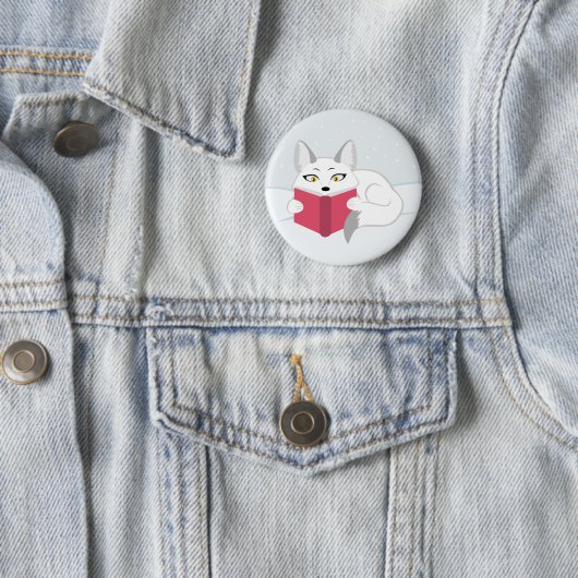 Badge Rond 5 Cm Lecture Fox (En situation)