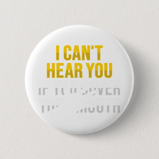 Badge Rond 5 Cm Lecture Labiale Langue Des Signes Hand Gesture Sou (Devant)