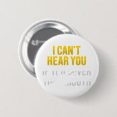 Badge Rond 5 Cm Lecture Labiale Langue Des Signes Hand Gesture Sou (Devant & derrière)