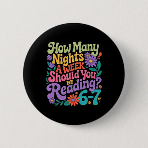 Badge Rond 5 Cm Lecture Six Sept Mème Amant de Livre 67 Enseignant