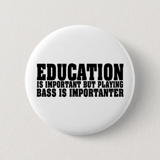 Badge Rond 5 Cm L'éducation est texte important de noir de (Devant)