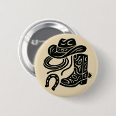 Badge Rond 5 Cm Legacy in Leather (Devant & derrière)