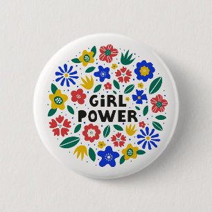 Badge Rond 5 Cm L'égalité féministe du pouvoir féminin