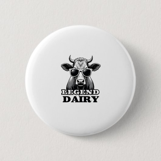 Badge Rond 5 Cm Legend Dairy Funny Farmer Cow Farmer Pun Graphic T (Devant)