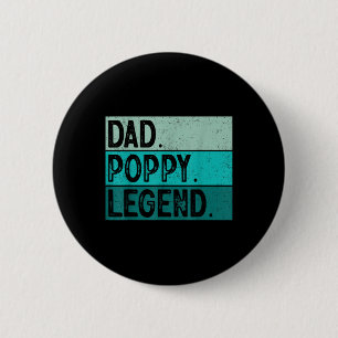 Badge Rond 5 Cm Légende du pavot papa - Vintage épinglé
