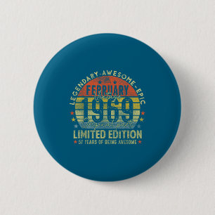 Badge Rond 5 Cm Légendes 57e anniversaire février 1996 Vintage 57 