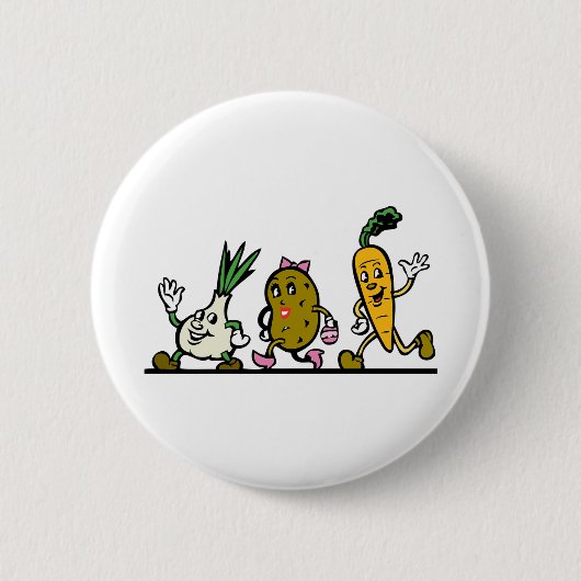 Badge Rond 5 Cm Légumes (Devant)