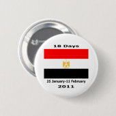 Badge Rond 5 Cm L'Egypte 18Days CUART (Devant & derrière)