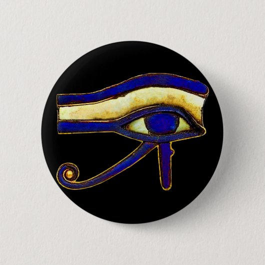 Badge Rond 5 Cm L'Egypte ancienne L'oeil de Horus (Devant)