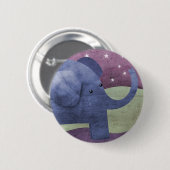 Badge Rond 5 Cm L'éléphant souhaite sur une étoile - boutonnez (Devant & derrière)