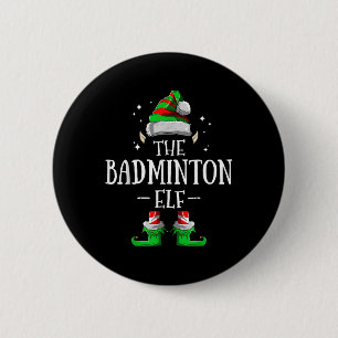Badge Rond 5 Cm L'elfe de Badminton correspondant au groupe famili