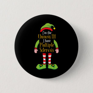 Badge Rond 5 Cm L'elfe maladroit Noël Sclérose en plaques Ms S