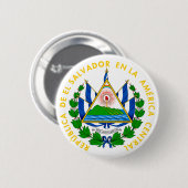 Badge Rond 5 Cm l'emblème d'el salvador (Devant & derrière)