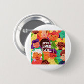 Badge Rond 5 Cm L'empathie sauve le monde (Devant & derrière)