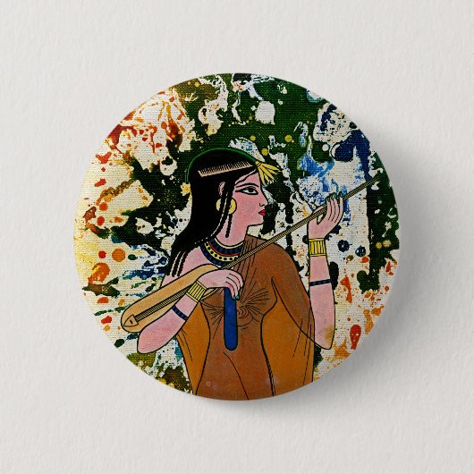 Badge Rond 5 Cm L'Enchanteuse égyptienne par Michael Moffa (Devant)