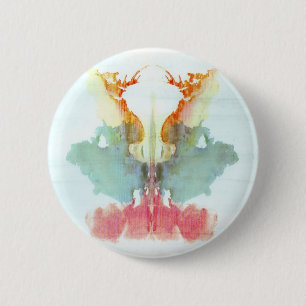 Badge Rond 5 Cm L'encre d'essai de Rorschach éponge l'humain du