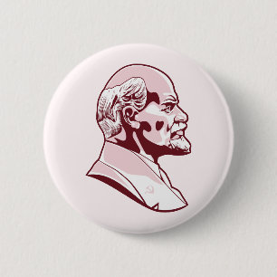 Badge Rond 5 Cm Lenin Portrait Illustration Button