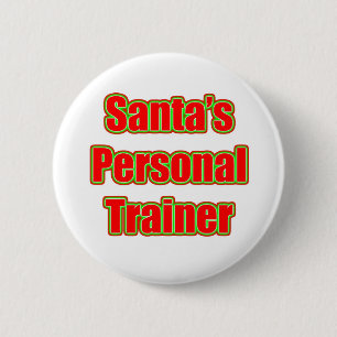 Badge Rond 5 Cm L'entraîneur personnel de Père Noël