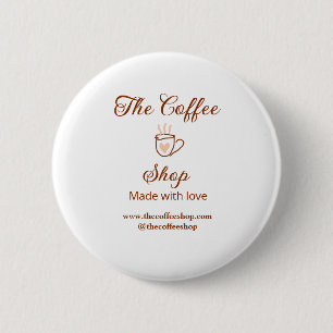 Badge Rond 5 Cm L'entreprise de médias sociaux du café et du site