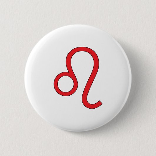 Badge Rond 5 Cm Leo, symbole zodiaque, horoscope (Devant)