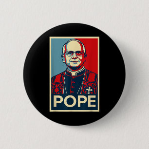 Badge Rond 5 Cm Leo Xiv _ Pop Culture Rome Catholique