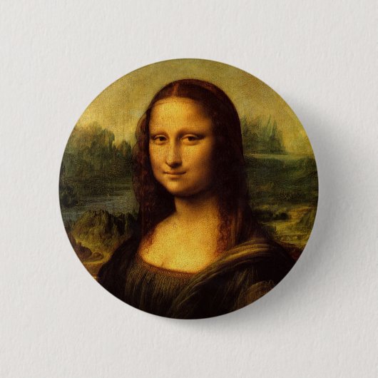 Badge Rond 5 Cm Léonard de Vinci, Mona Lisa (Devant)