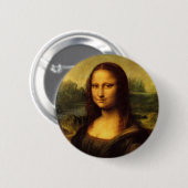 Badge Rond 5 Cm Léonard de Vinci, Mona Lisa (Devant & derrière)
