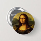 Badge Rond 5 Cm Leonardo da Vinci, Mona Lisa (Devant & derrière)