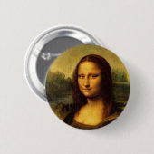 Badge Rond 5 Cm Leonardo da Vinci Mona Lisa (Devant & derrière)