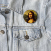 Badge Rond 5 Cm Leonardo da Vinci Mona Lisa (En situation)