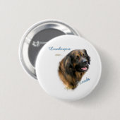 Badge Rond 5 Cm Leonberger Best Friend 2 - Bouton (Devant & derrière)