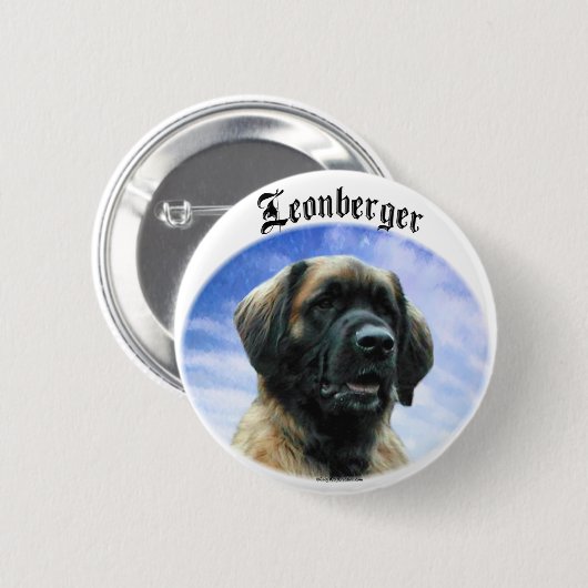 Badge Rond 5 Cm Leonberger Clouds (Devant & derrière)