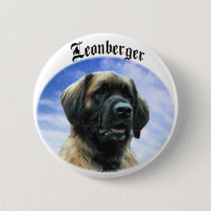 Badge Rond 5 Cm Leonberger Clouds