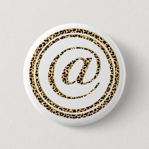 Badge Rond 5 Cm Leopard @