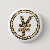 Badge Rond 5 Cm Leopard ¥ (Devant)