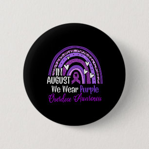 Badge Rond 5 Cm Leopard Arc-En-Ciel En Août Nous Portons Une Surdo