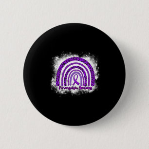 Badge Rond 5 Cm Leopard Arc-en-ciel guerrier Fibromyalgie sensibil