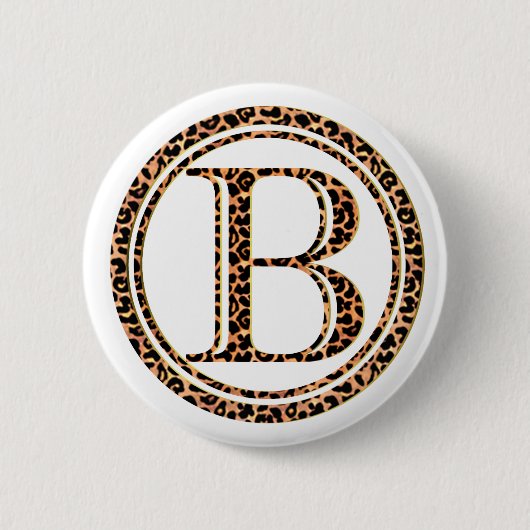 Badge Rond 5 Cm léopard B (Devant)